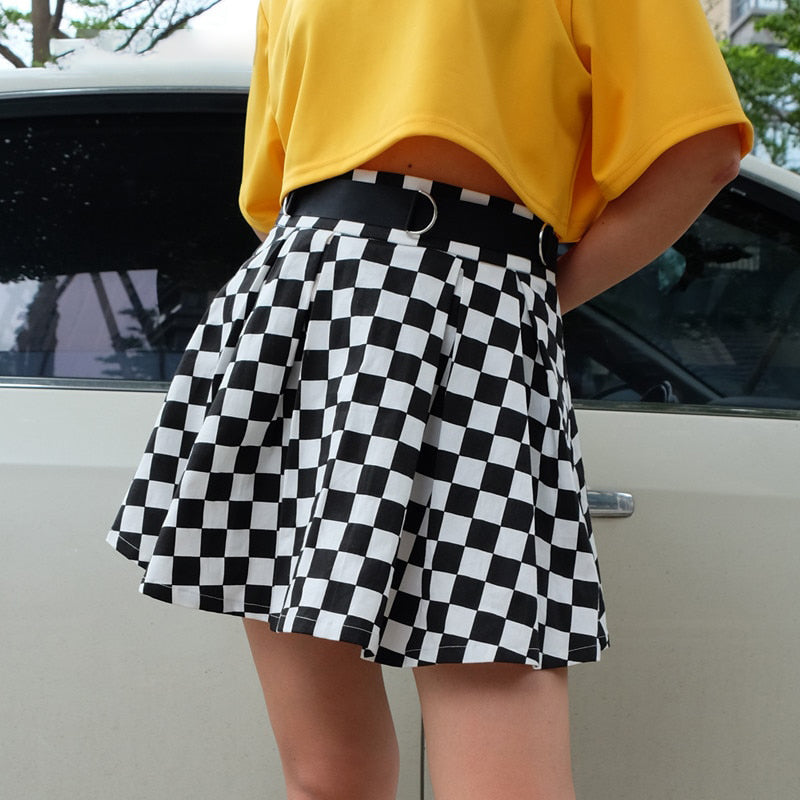 Plaid Pixie Checkered Skirt
