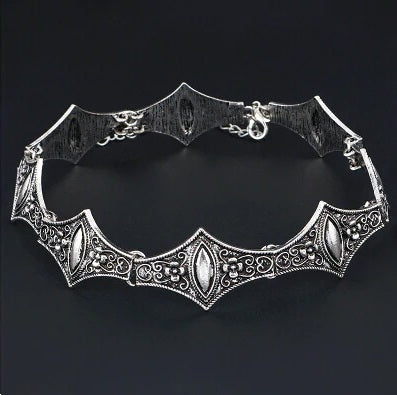 Queen of Darkness Antique Silver Plated Choker