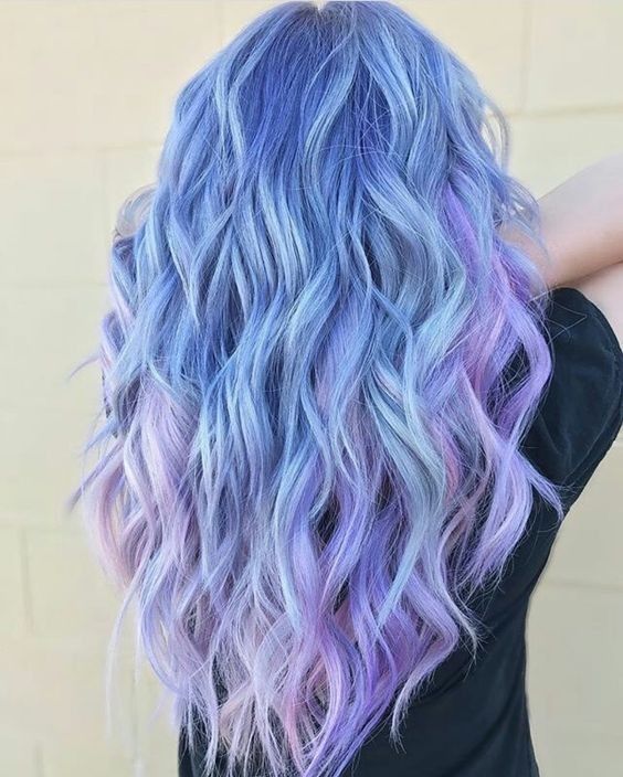 Purple Ocean Wavy Wig