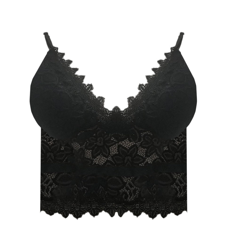 Moonlight Seduction Lace Crop Top – Black Heart Boutique